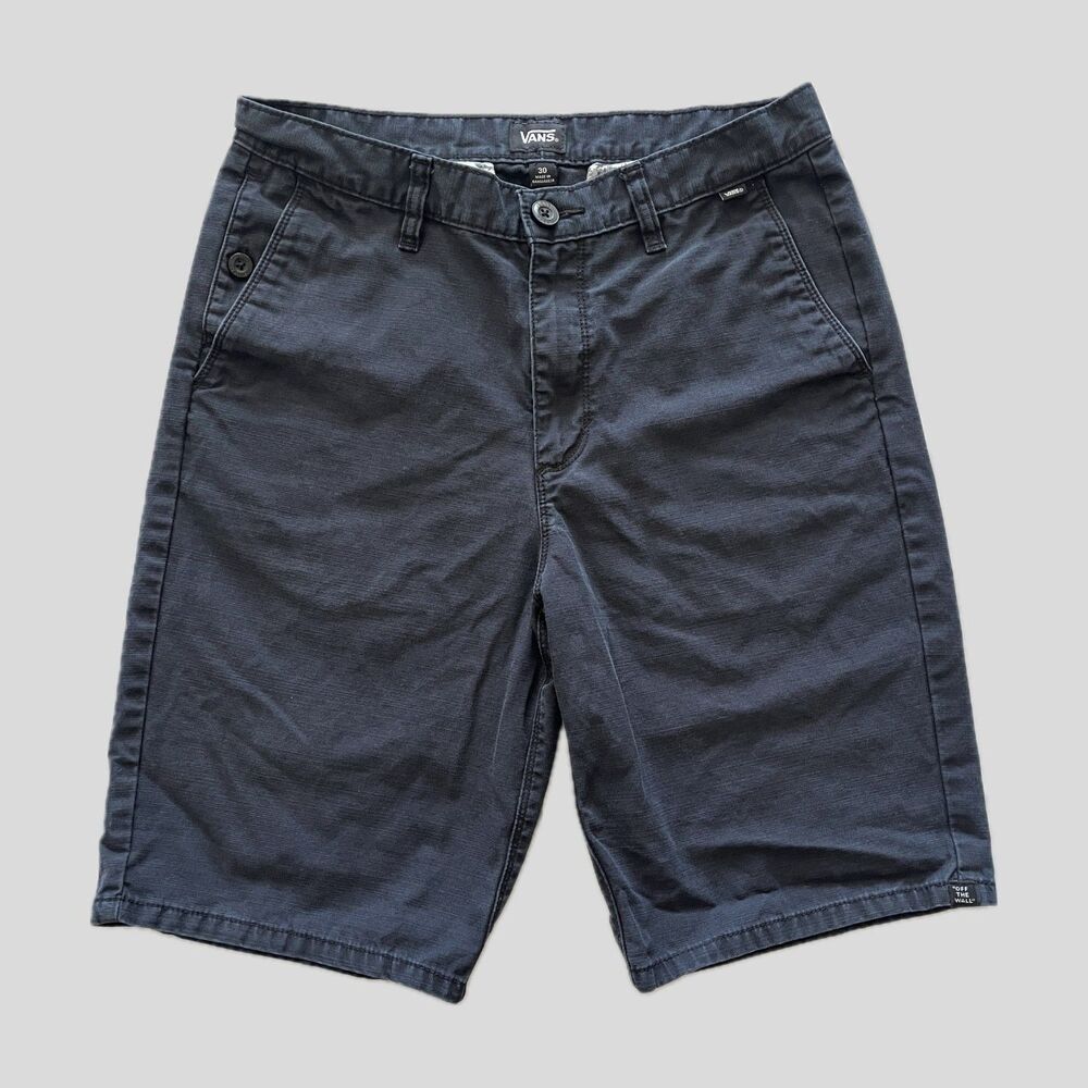 Vans Charcoal Gray Cotton Casual Streetwear Skating Mens Chinos Shorts 30